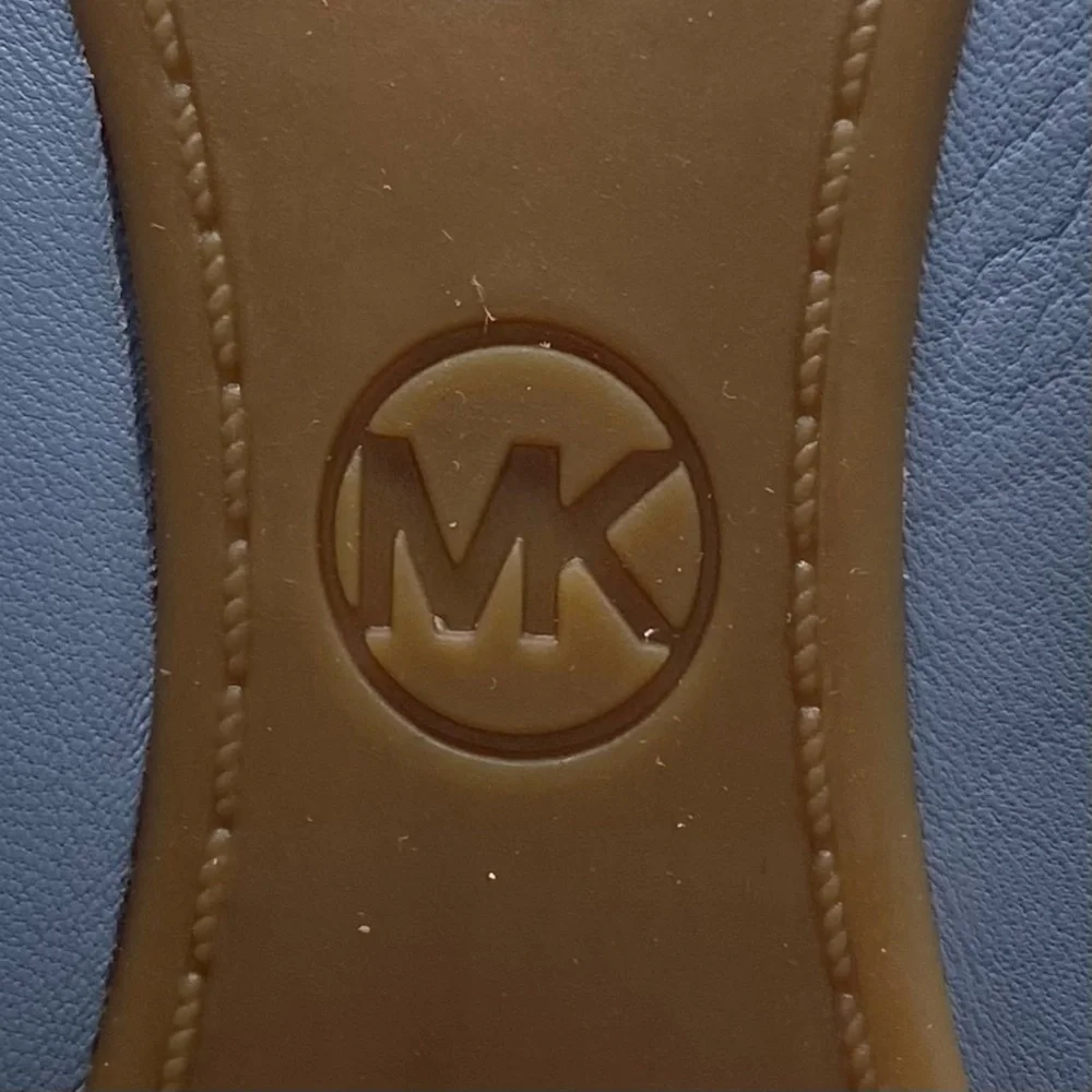 Michael Kors Women's Flats Juliette Blue Leather Ballet Slip On Designer NEW - Picture 10 of 11